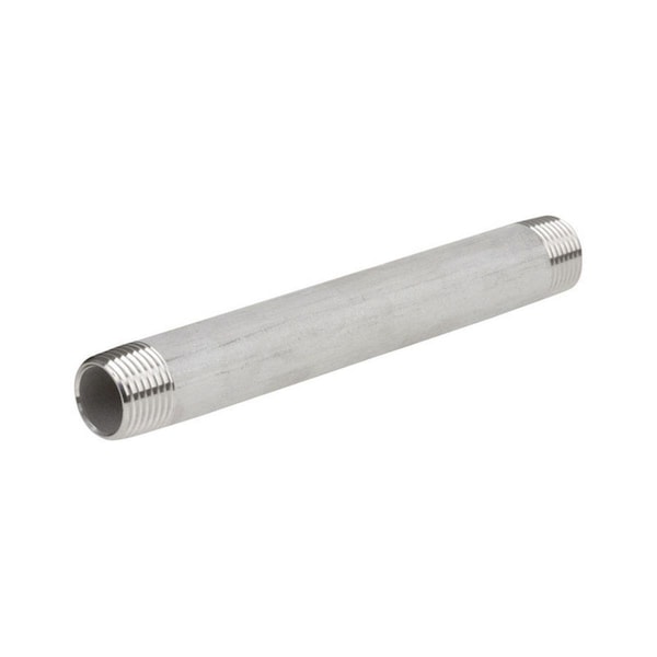 Smith-Cooper 1.25 in. MPT x 1.25 in. Dia. x Close in. MPT Stainless Steel Pipe Nipple 4868410 - main